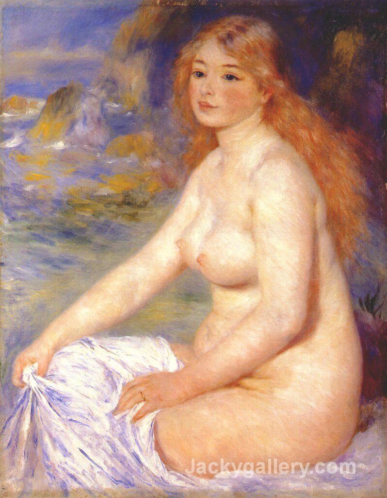 Blonde bather by Pierre Auguste Renoir paintings reproduction